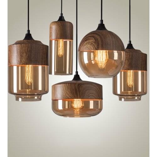 European-style creative modern art coffee shop bedside personality creative Edison three-head glass Pendant Lights WF1016