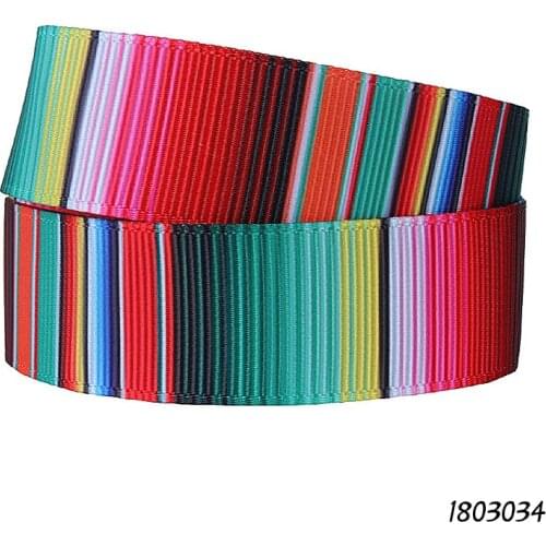 FLRA Ribbon 2018 New arrival rainbow stripe printed grosgrain ribbon for home decoration