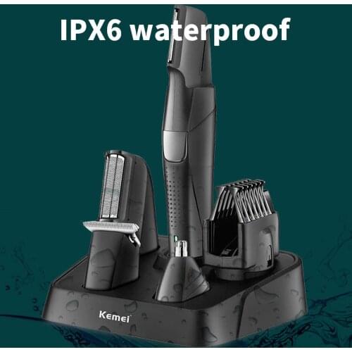 Kemei Electric Hair Trimmer Men 4 In One Rechargeable Hair Clipper Nasal Trimmer Shaver Multifunctional Haircut Set Km-5029
