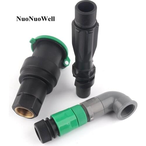 1pc 3/4" 1" Copper Female Thread Quick Water Intake Valve Home Garden Lawn Irrigation Car Washing Water Hydrant Elbow Connectors