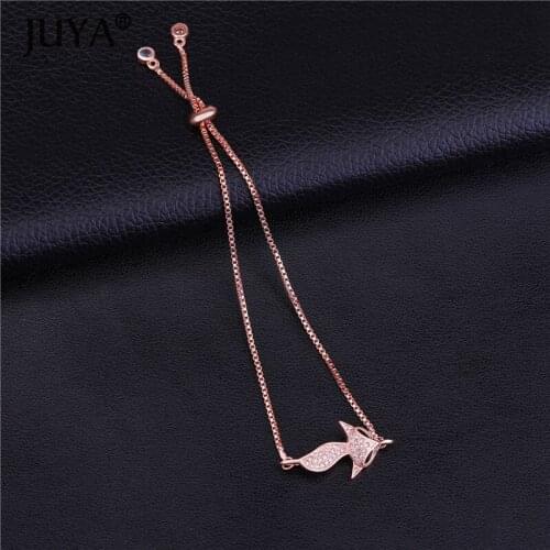 Lovely Small Fox Bracelets Gold Rose Gold Simple Adjustable Chain Jewelry Female Gifts Handmade Women Bracelet Accessory