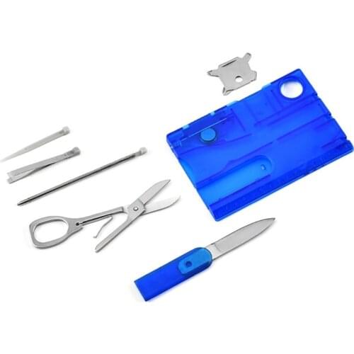 12 in 1 Portable Credit Card Multitool Multifunction Outdoor Pocket Camping Hiking Equipment Survival Wallet Tool Gear