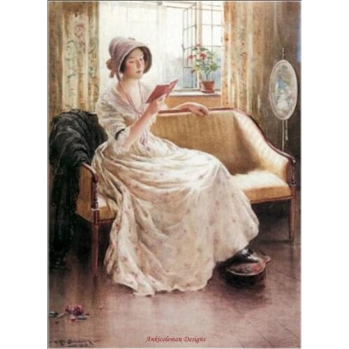 Full Embroidery Counted Cross Stitch Kits Needlework - Crafts 14 ct Aida DIY Arts Handmade Decor Oil painting - A Quiet Read