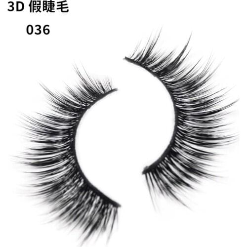 Mink eyelashes High quality 3D mink Lashes Natural False eyelashes makeup long sike fake eye lashes volume lashes 1 Pairs 036