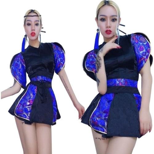 New Female Singer DJ Jazz Dance Costumes Club bar Sequin Costumes for Dancing Show Women Stage Dance Costume for Singer