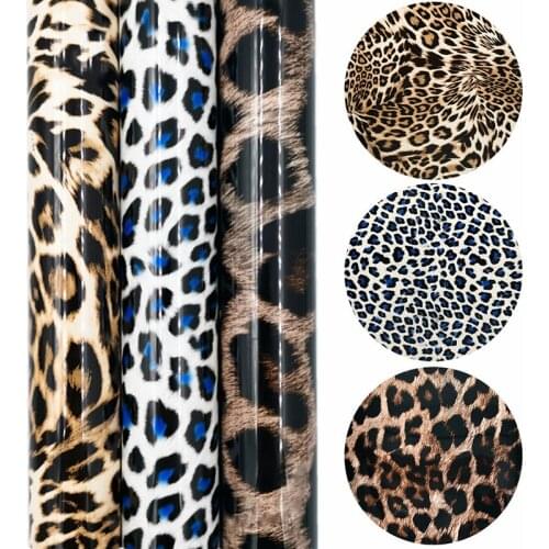 Leopard Pattern TPU Heat Transfer Vinyl Iron-on HTV Heat Press Cricut Film For T-Shirt Clothing Textiles Shoe Bag Sticker DIY