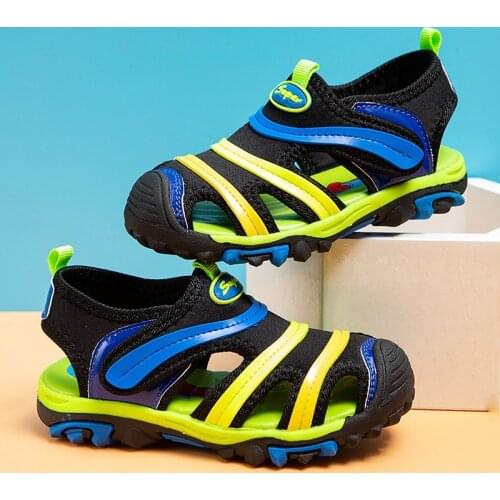 2021 Summer Kids Flat Shoes Brand Closed Toe Toddler Boys Beach Sandals Orthopedic Sport PU Leather Baby Boys Sandals Shoes