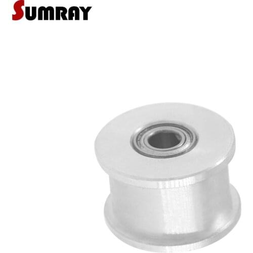 SUMRAY Idler Pulley 3M 20T Bore 3/4/5/6mm Synchronous Pulley Wheel 11/16mm Belt Width No Teeth Idler Bearing Motor Pulley