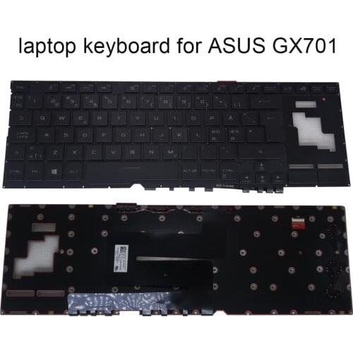 Swiss Norwegian keyboard for ASUS ROG Zephyrus S GX701 Gaming Laptop GX701LV GX701LWS GX701L XS keyboards 0KN1 661ND11 661SF11