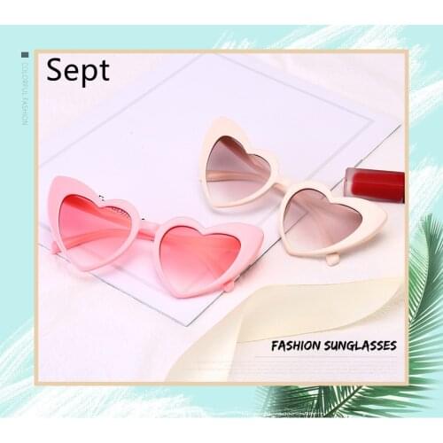 Sept Heart Sunglasses Women Brand Designer Sun Glasses Retro Love Heart Shaped Glasses Ladies Shopping Sunglass UV400