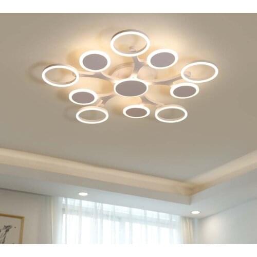 Modern LED Ceiling Lights Fixture For Living Room Home Art Deco Restaurant Office White Lamp With Remote Control Bedroom Luster