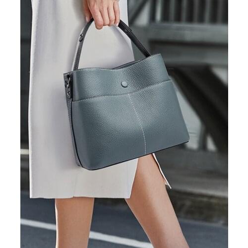 Retro Classic Fashion Elegant Atmosphere High Quality Womens Bags Handmade Large Capacity Cowhide Leisure Shoulder Bags