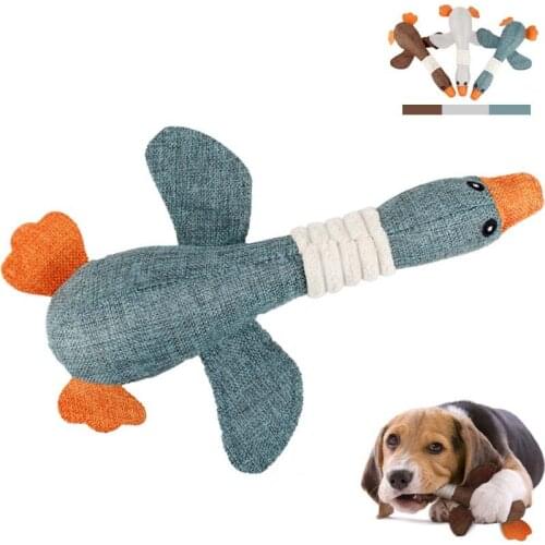 Pet Fun Toy Big Goose Shape Dog Chewing Ball Toy Soft Cotton Funny Cat Doll Puppy Sharpening cleaning Teeth Outdoor Pet Supplies