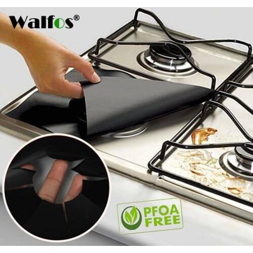 Walfos 2pcs/Lot Reusable Gas Range Stovetop Burner Protector Liner Cover For Cleaning Kitchen Tools