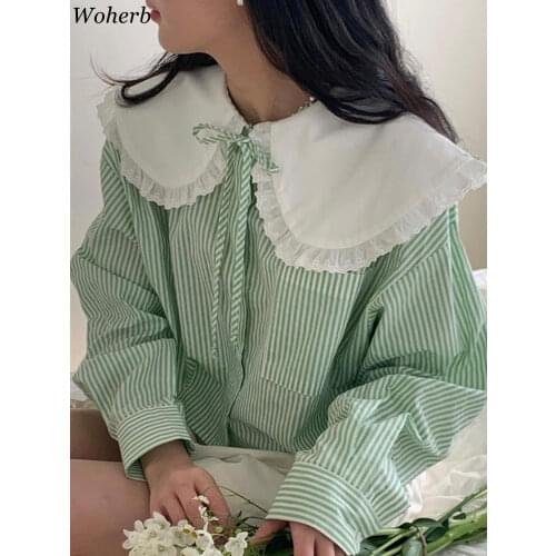 Зеленые блузки Woherb China At AliExpress