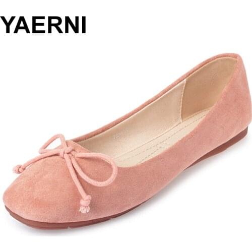 YAERNI fashion Lady soft sole Flats casual Shoes for drive pregnant woman boatshoes WomenSpring summer Shoes square toeshoeE1105
