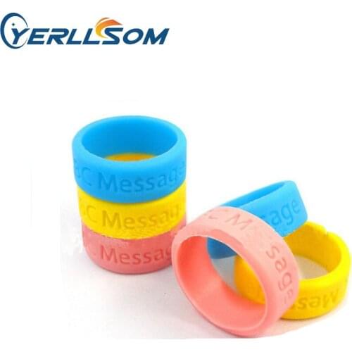 YERLLSOM 200pcs/Lot High Quality Customized Engrave rubber silicone vape bands with personal writing or logo for gifts R051102