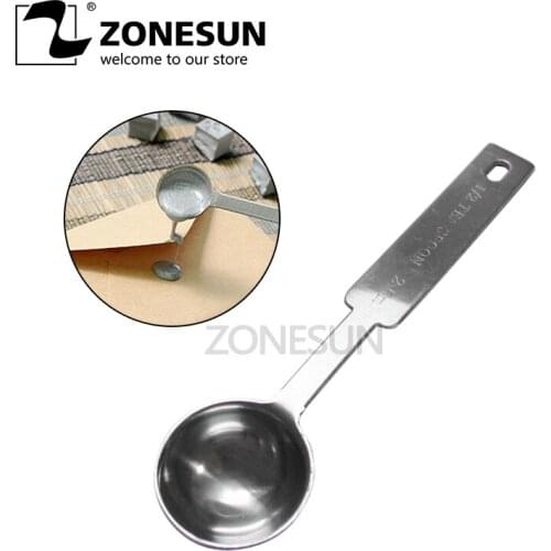 ZONESUN Retail Sealing Wax Spoon Vintage Wood Handle Sealing Wax Spoon With Stamp Candle Anti Hot Wax Spoon For Wax Seal Stamp