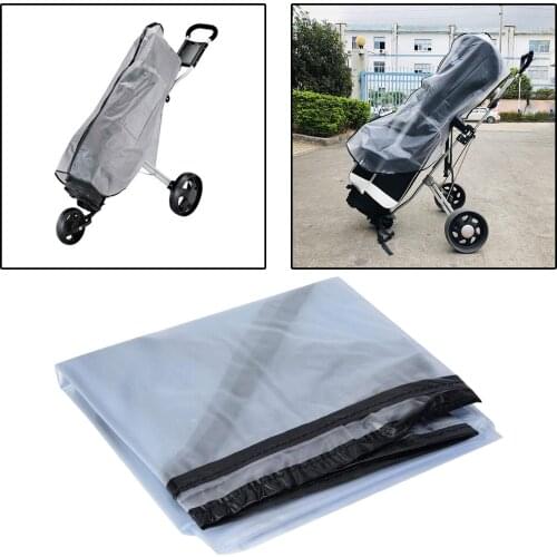 1Pc Rain Protection Cover PVC Clear Waterproof Golf Cart/Trolley Bag Cover Protective Cover Accessories Golf Club Bag Cover Cape