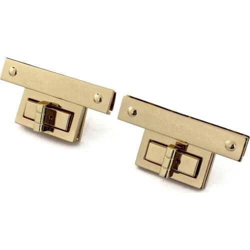 1pcs Metal Zinc Alloy Rectangle Turn Lock Durable Twist Lock Novel design For Bag Luggage Hardware DIY Leather Craft Accessorie