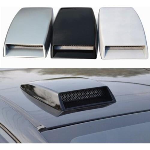3 Color Car Styling Universal Decorative Air Flow Intake Scoop Turbo Bonnet Vent Cover Hood Silver/white/black Car Styling