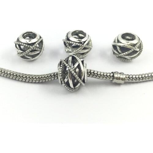 3Pcs/lot Galaxy Openwork Hig Hole Bead Silver Plated Charm European Beads Fit Charms Bracelets & Bangles