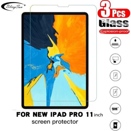3Pcs Tempered Glass For Apple iPad Pro 11 2020 2018 Screen Protector HD Protective Glass Film For iPad 11 inch 2021 Guard Glass