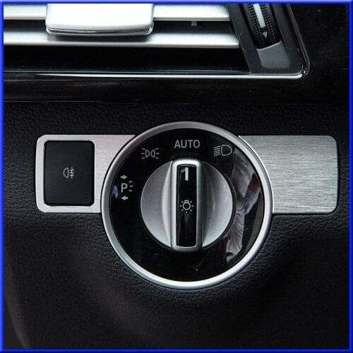 Aluminum Alloy Car Headlight Adjustment Button Cover Trim 2pcs For Mercedes Benz A/B/C/E Class 2008-2014 GLK/GL/ML/CLS