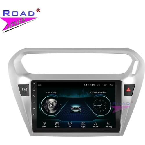 For Peugeot 301 2014-2019 Auto GPS Navigation 9" Android 10.0 Head Unit Radio Stereo Car Multimedia Player 6G+128G Tape Recorder