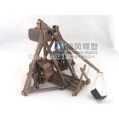 Free shipping classic wooden model Age of Empires battlefield series catapult ancient weapon assembly wood toys christmas gift