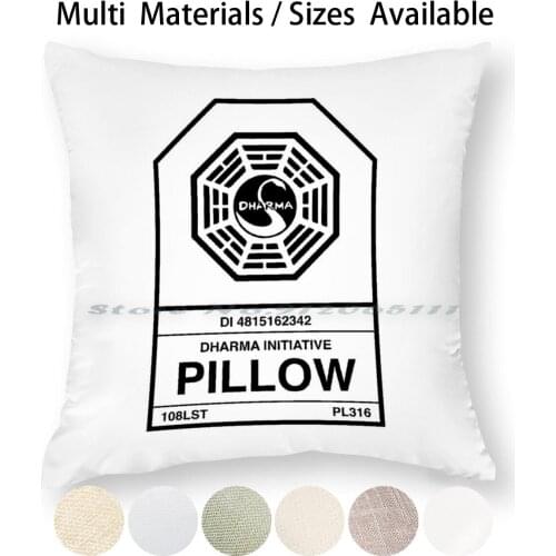 Dharma Initiative Pillow Pillow Case Throw Pillow Cover Cotton Linen Flax Dharma Dharma Initiative Lost Lost Tv Lost Show 4 8