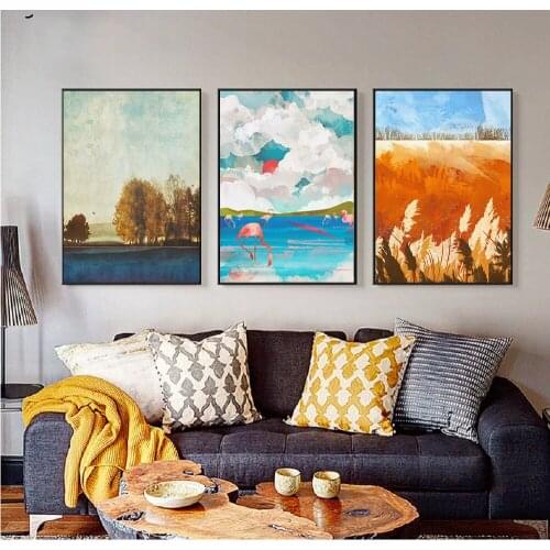 Oil Painting Nature Plant Scenery Canvas Painting Interior Design Nordic Picture On The Wall Prints And Poster For Bedroom Decor