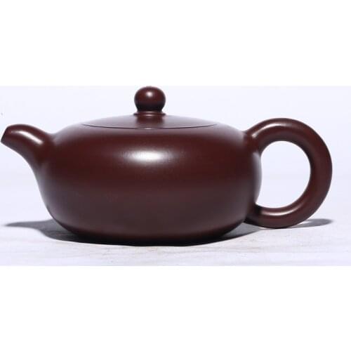 Classic Explosion Style Yixing Purple Clay Pot Raw Ore Purple Zhuni Flat Jade Famous Handmade Teapot Tea Set Household Teapot