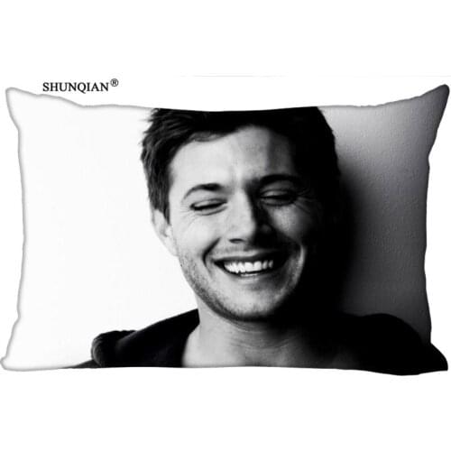 Hot Custom Jensen Ackles Rectangular Pillowcase Home Bedroom Living Room Silk Pillowcase Two Sides Printing More Size