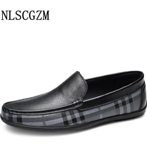 Loafers Men Leather Casual Shoes Slip on Shoes Men Office 2021 Men Shoes Luxury Brand High Quality Los Zapatos De Los Hombres