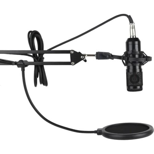 Bm 800 microphone for computer professional 3.5mm wired studio condenser mic with tripod stand for Recording pc laptop bm800