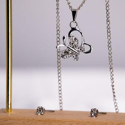 Fashion Shiny Womens Necklace Exquisite Double-layer Choker Necklace Jewelry Set Accessories Fashion Ornament