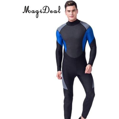 Mens 3mm Neoprene Full Body Wetsuit Dive Skins Jump SCUBA Diving Snorkeling Surfing Winter Swimsuit Wet Suit Size M-XXL