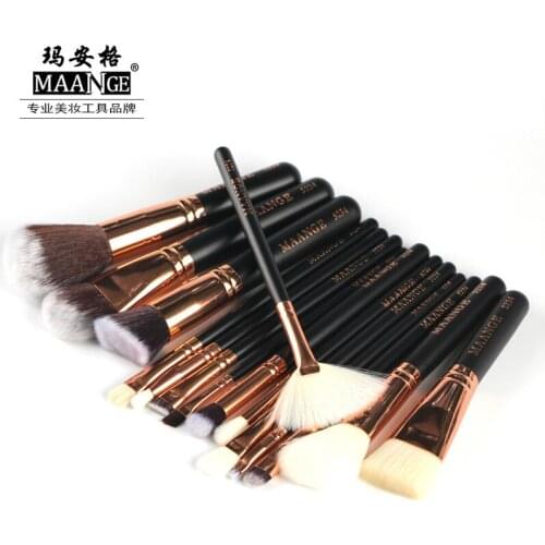 MAANGE 8/15 Pcs Professional Makeup Brushes Set Powder Foundation Eye shadow Blush Blending Lip Make Up Beauty Cosmetic Tool Kit
