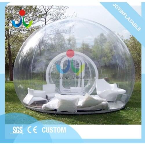 6X4M Bubble inflatable igloo camping transparent tent with waterproof and flame retardant