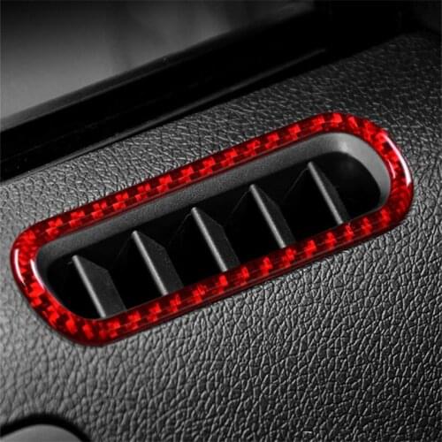Terior Carbon Fiber Car Door Air Conditioner Outlet Vent Stickers For Ford Mustang 2009-2013 Car Styling Accessories