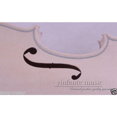 New 4/4 violin unfinished Flame maple Russian spruce top White Violin Body #2047