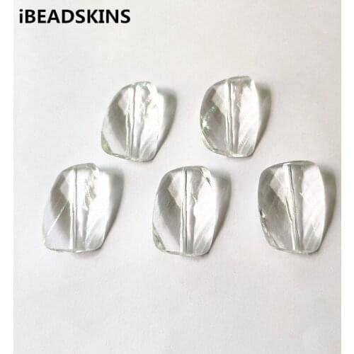 New arrival! 38x26mm 88pcs Clear acrylic Twist rectangle shape beads for Necklace,Earrings parts,hand Made Jewelry DIY