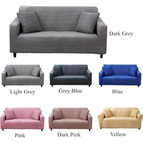 Plain Solid Sofa Cover for Living Room Sofa Couch Cover Home Decor 1/2/3/4-seater