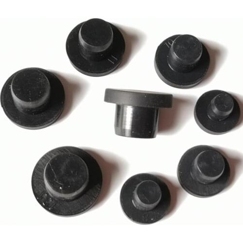 Food Grade Silicone Rubber Cap Black T type Stopper Diameter 3-14mm End Caps Inserts Seal Plug