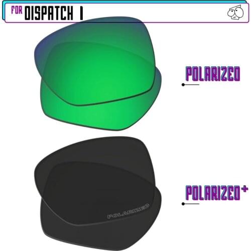 EZReplace Polarized Replacement Lenses for - Oakley Dispatch 1 Sunglasses - Black P Plus-Green P
