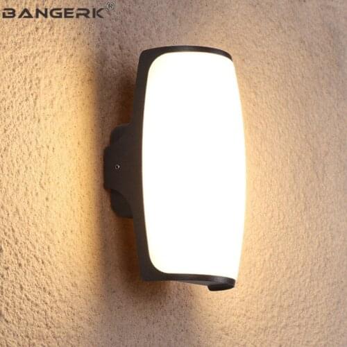 Simple Outdoor Wall Lamp 12W LED Porch Lights Waterproof Modern Sconce Wall Lamps Garden Balcony Home Decor Aluminum Lighting