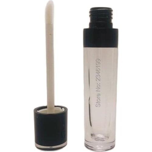 50Pieces Transparent Clear Lip Gloss Wand Tube Containers 5ml Empty Plastic Clear Lip Gloss Container Refillable Bottle