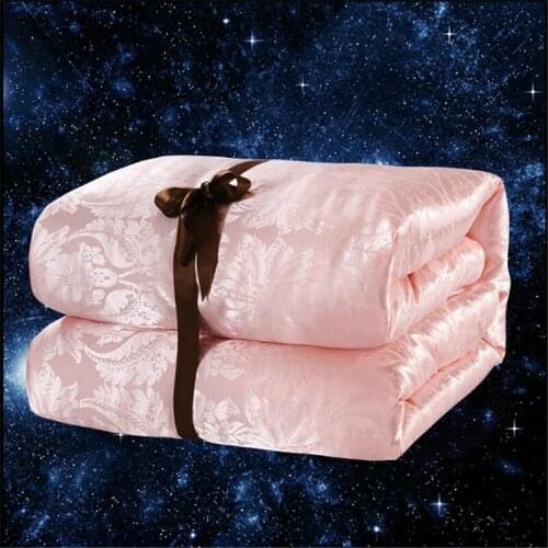 Luxury 100% Silk Comforter Blanket Quilt Duvet for Summer & Winter King Queen Twin Size Handmade Patchwork Silk Filler