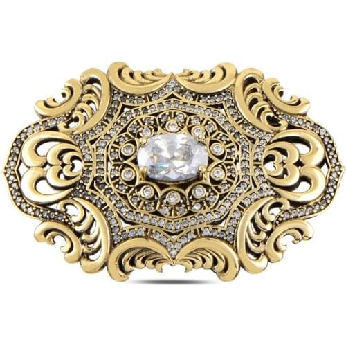 Silverlina Silver Zircon Stone Authentic Brooch